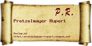 Pretzelmayer Rupert névjegykártya